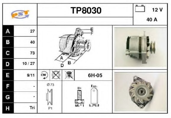 TP8030 SNRA Alternator