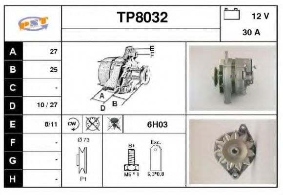 TP8032 SNRA Alternator