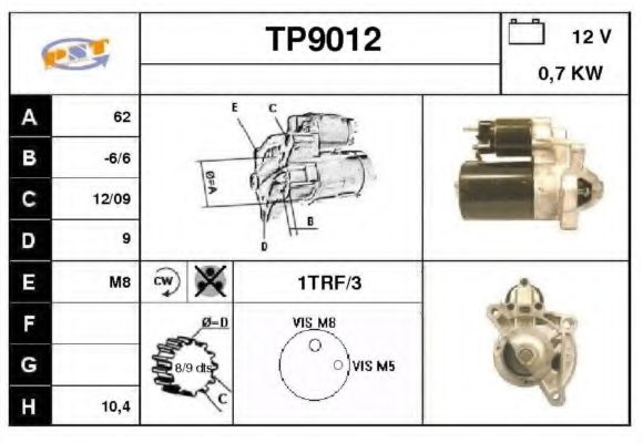 TP9012 SNRA Starter System Starter