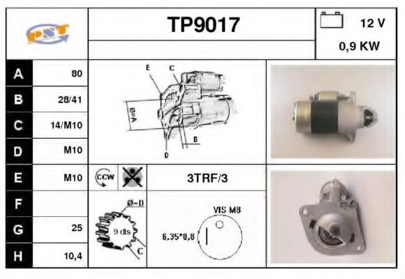 TP9017 SNRA Starter System Starter