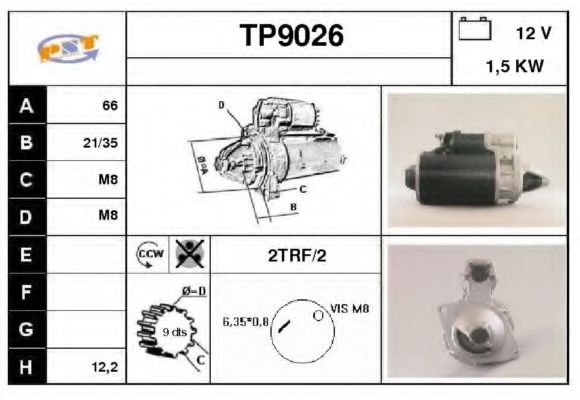 TP9026 SNRA Starter System Starter