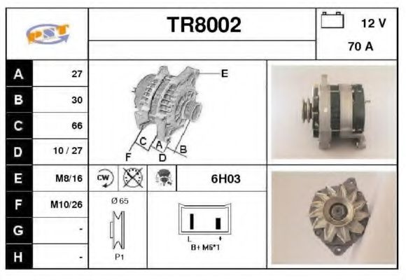 TR8002 SNRA Alternator