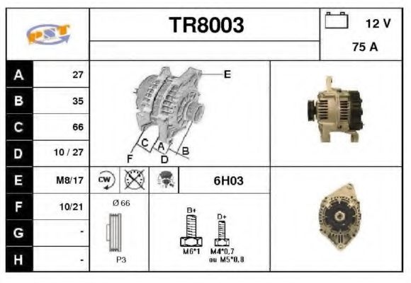 TR8003 SNRA Alternator