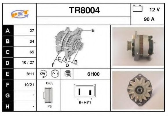 TR8004 SNRA Alternator Alternator