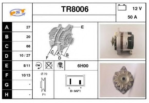 TR8006 SNRA Alternator Alternator