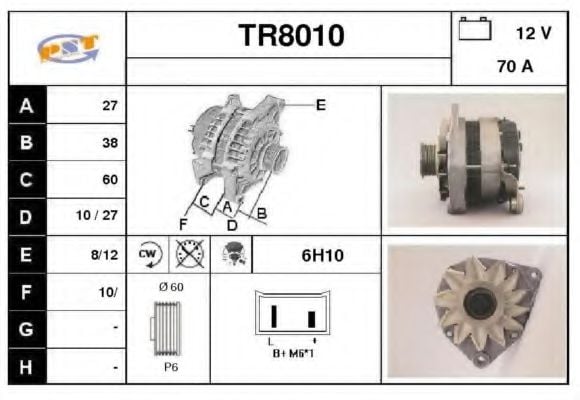 TR8010 SNRA Alternator