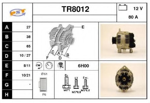 TR8012 SNRA Alternator