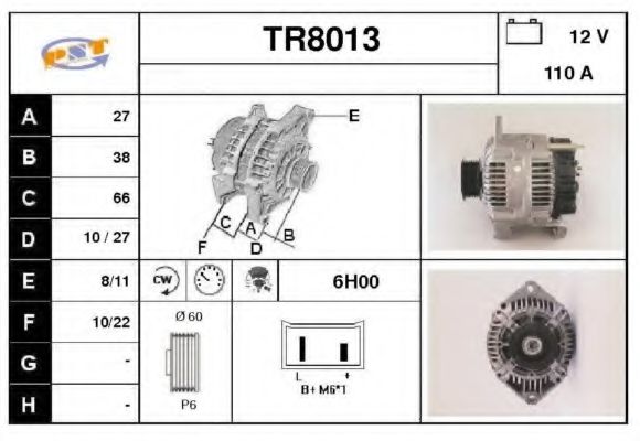 TR8013 SNRA Alternator
