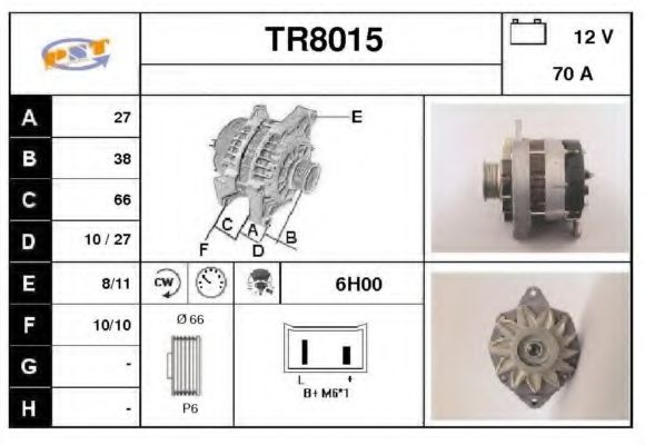 TR8015 SNRA Alternator Alternator
