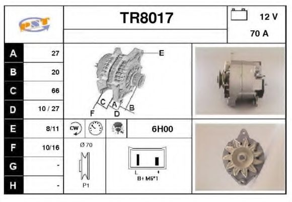 TR8017 SNRA Alternator