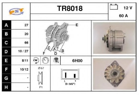 TR8018 SNRA Alternator