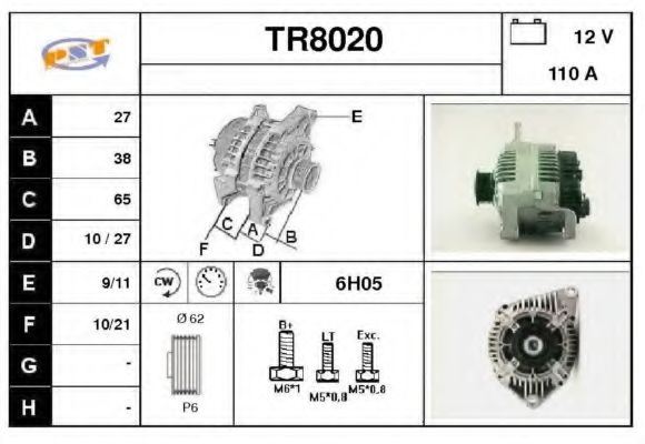 TR8020 SNRA Alternator