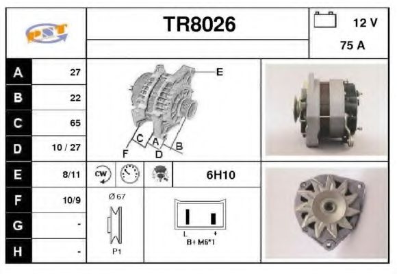 TR8026 SNRA Alternator