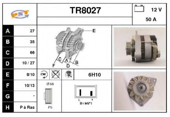 TR8027 SNRA Alternator Alternator