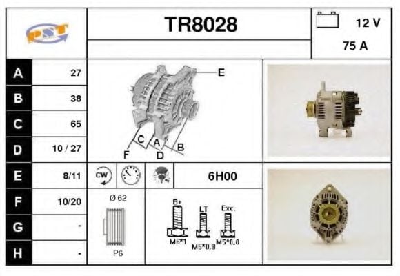 TR8028 SNRA Alternator Alternator