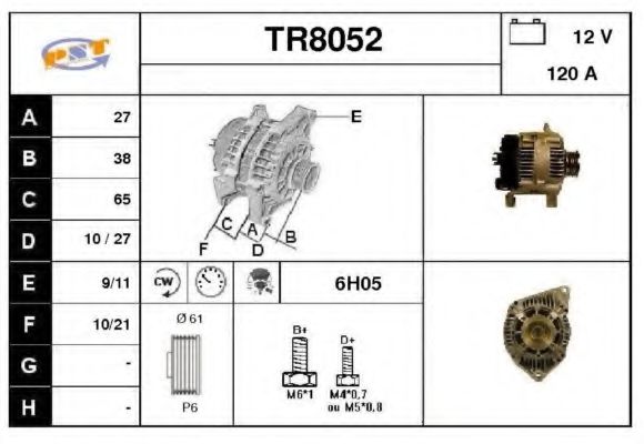 TR8052 SNRA Alternator