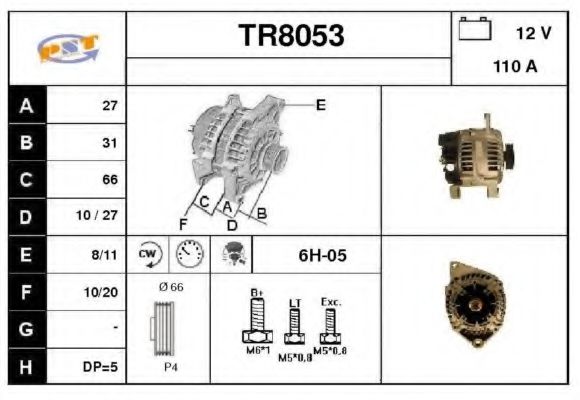TR8053 SNRA Alternator
