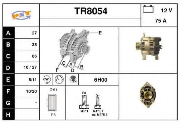 TR8054 SNRA Alternator