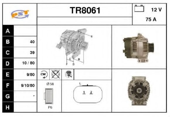 TR8061 SNRA Alternator