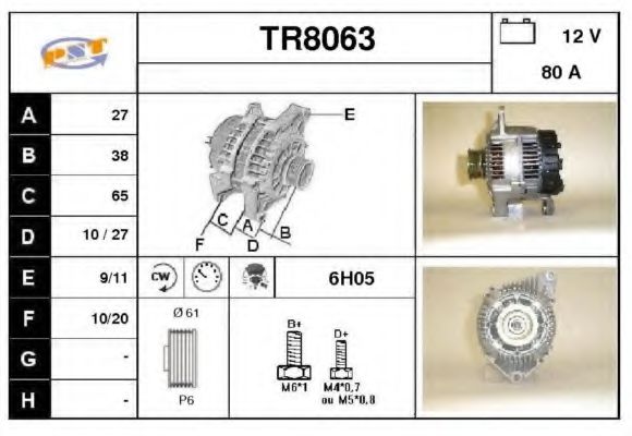 TR8063 SNRA Alternator