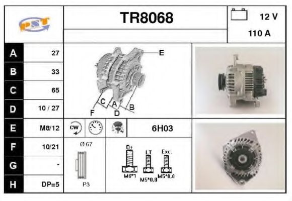 TR8068 SNRA Alternator