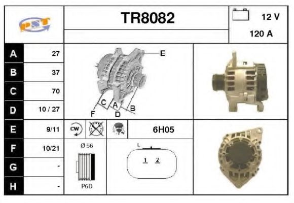 TR8082 SNRA Alternator Alternator