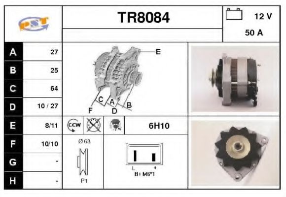 TR8084 SNRA Alternator Alternator