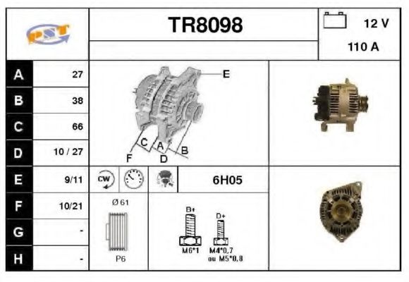 TR8098 SNRA Alternator