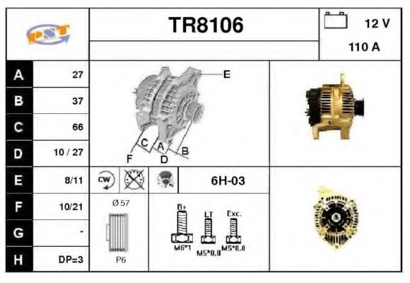 TR8106 SNRA Alternator