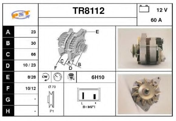 TR8112 SNRA Alternator Alternator