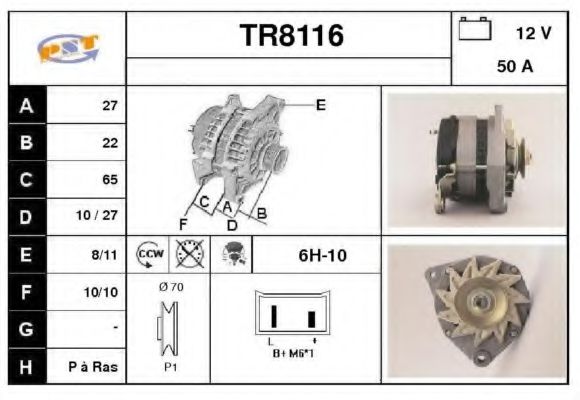 TR8116 SNRA Alternator