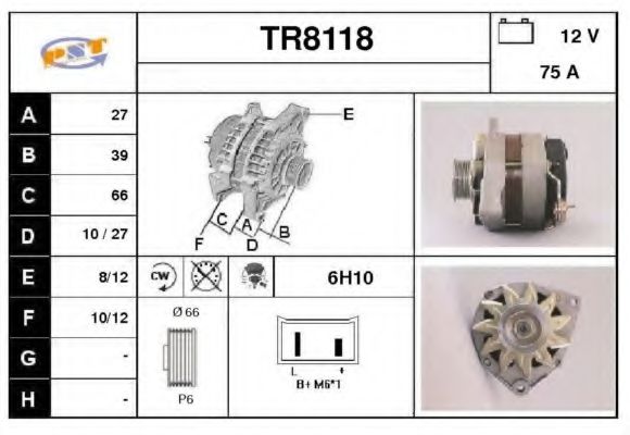 TR8118 SNRA Alternator