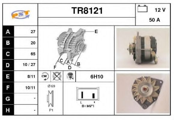 TR8121 SNRA Alternator Alternator