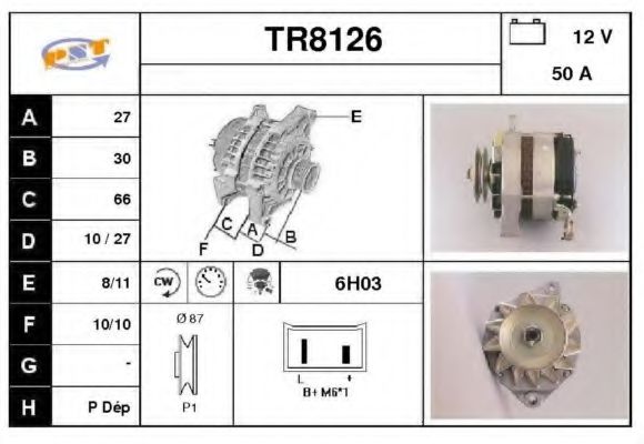 TR8126 SNRA Alternator