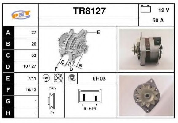 TR8127 SNRA Alternator