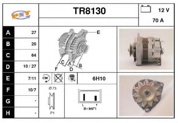 TR8130 SNRA Alternator