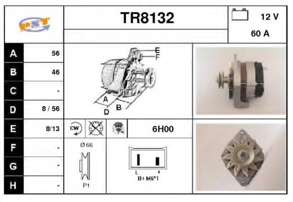 TR8132 SNRA Alternator Alternator