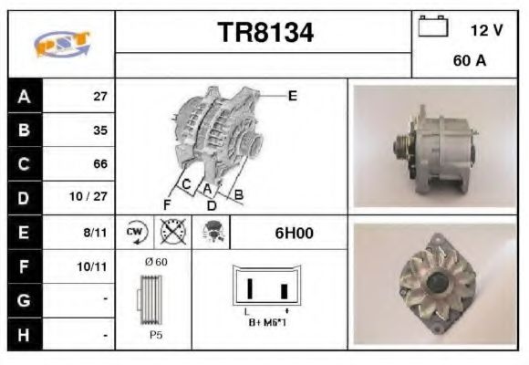 TR8134 SNRA Alternator Alternator