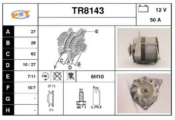 TR8143 SNRA Alternator