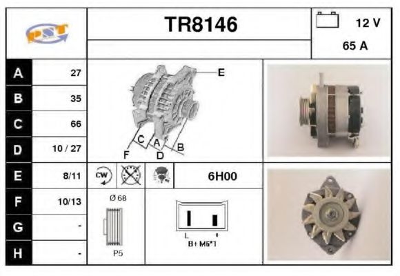 TR8146 SNRA Alternator Alternator