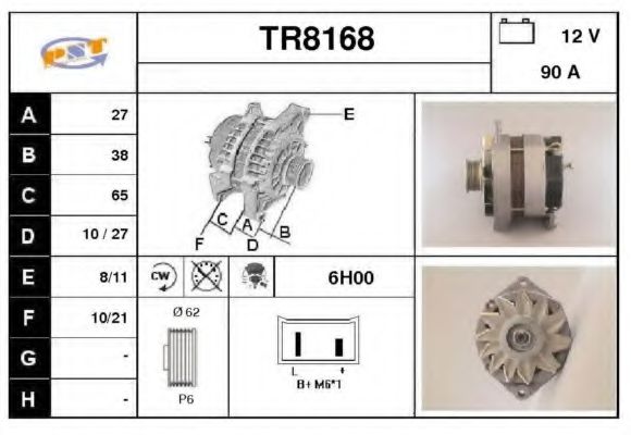 TR8168 SNRA Alternator
