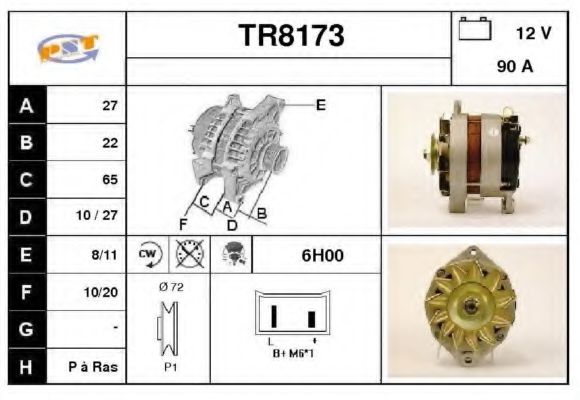 TR8173 SNRA Alternator