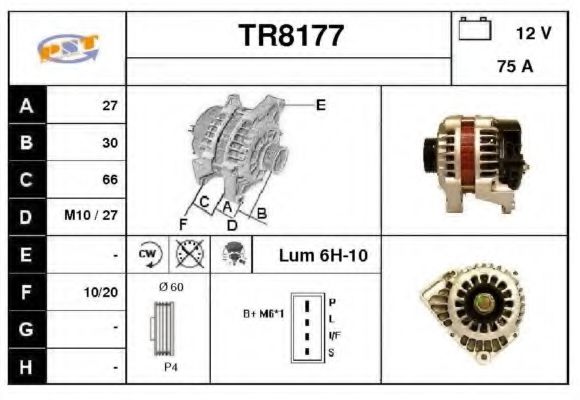 TR8177 SNRA Alternator Alternator