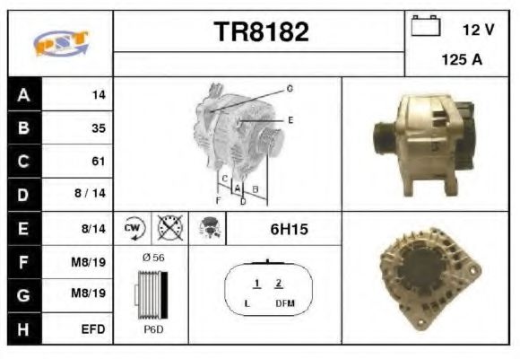 TR8182 SNRA Alternator Alternator