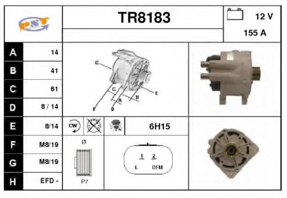 TR8183 SNRA Alternator