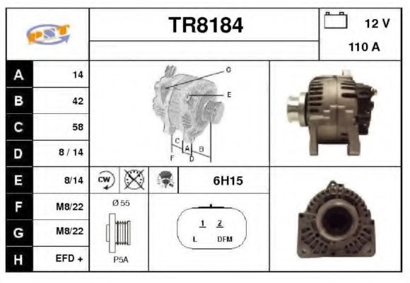 TR8184 SNRA Alternator