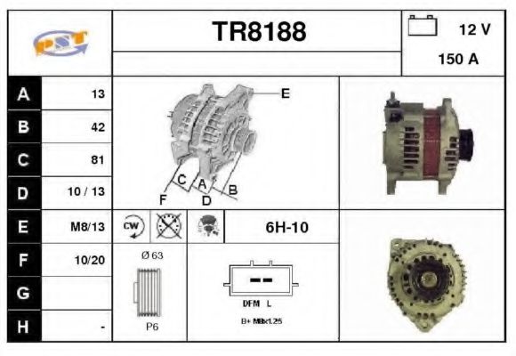 TR8188 SNRA Alternator Alternator