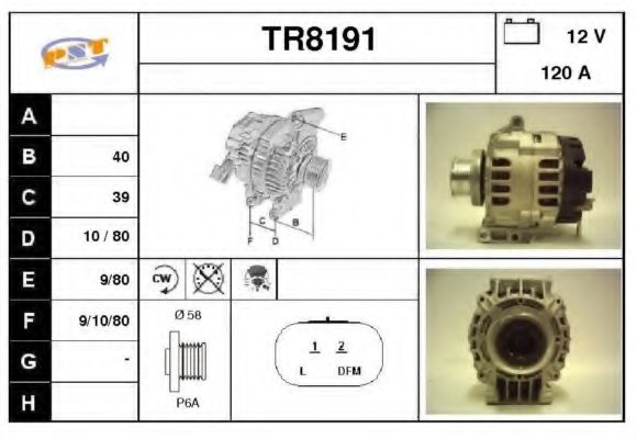 TR8191 SNRA Alternator