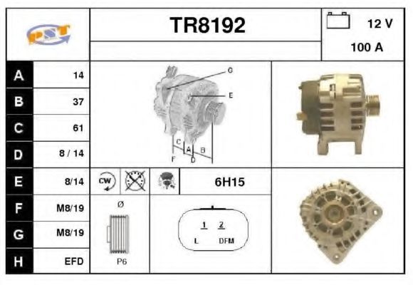 TR8192 SNRA Alternator