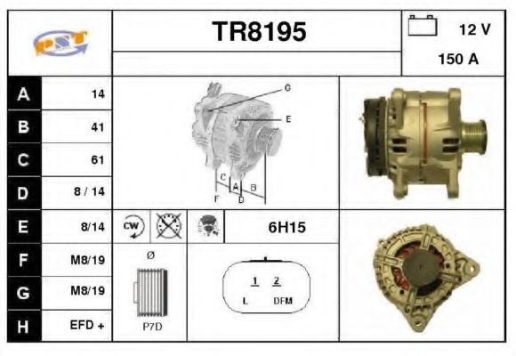 TR8195 SNRA Alternator